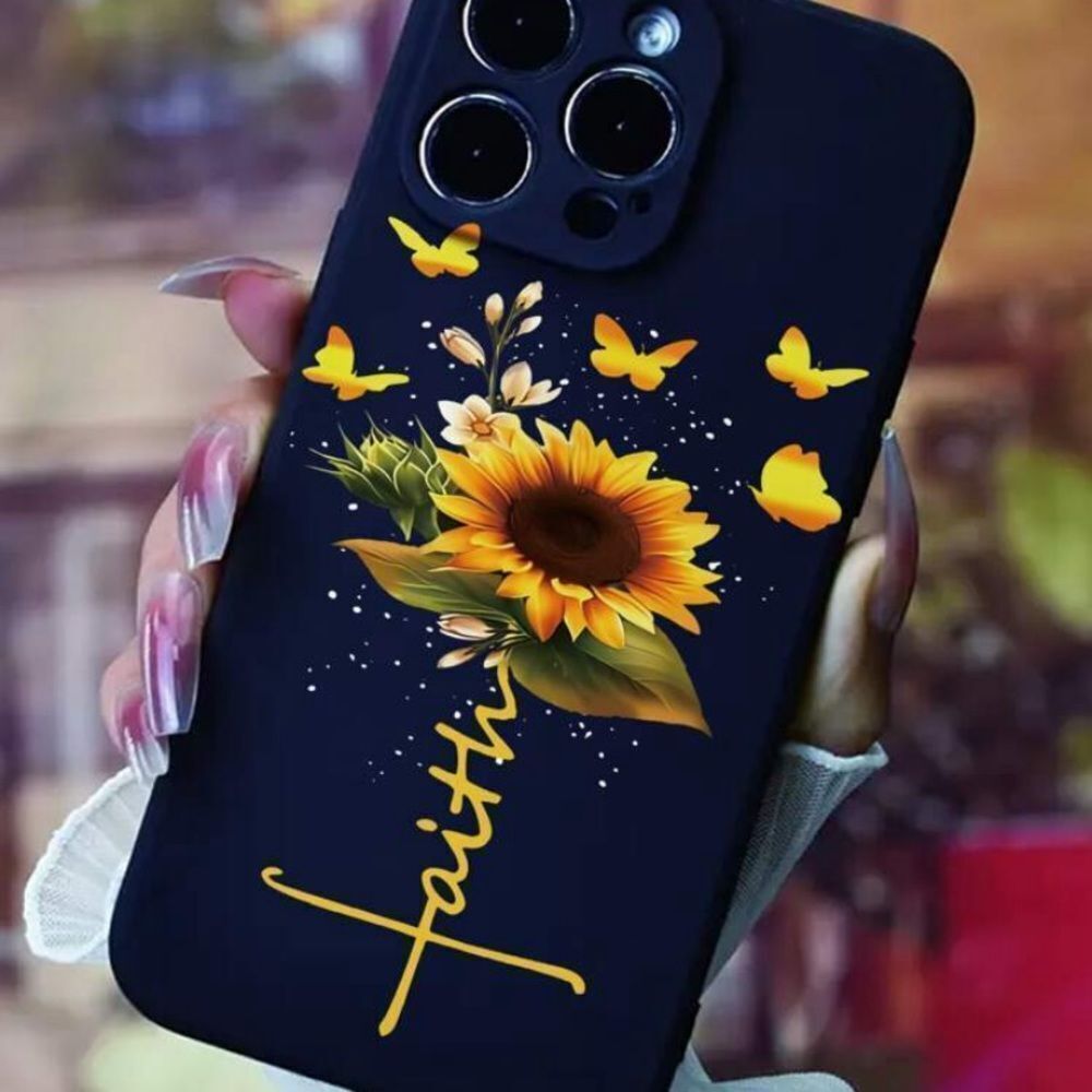 Sunflower Faith Yellow Butterfly Phone Case - Women Accessories - Picture 2 of 5